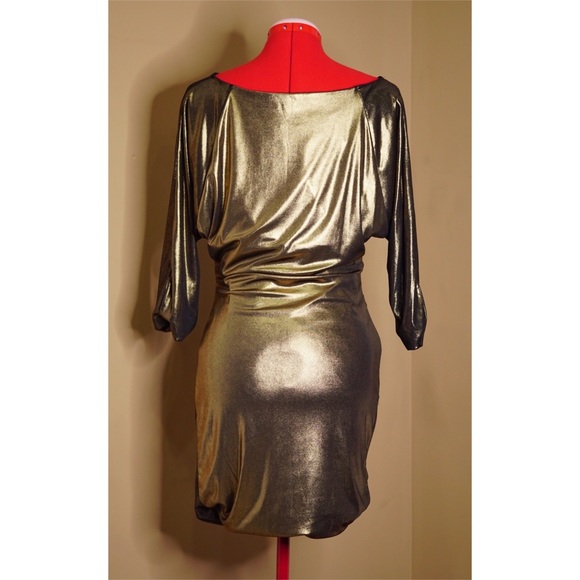 Metallic Ruched Dress - Picture 3 of 4